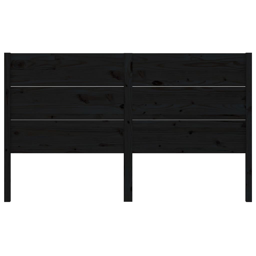 

vidaXL Hoofdbord 126x4x100 cm massief grenenhout zwart