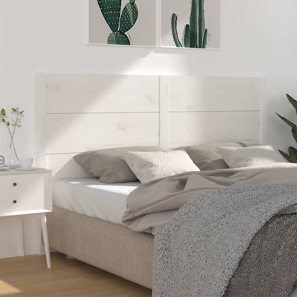 vidaXL Wezgowie ka, biae, 141x4x100 cm, lite drewno sosnowe