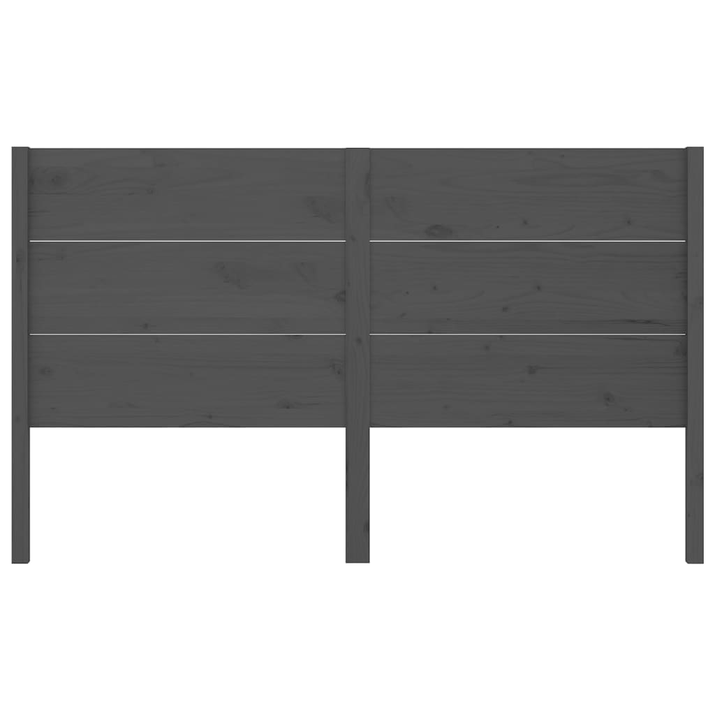 

vidaXL Hoofdbord 166x4x100 cm massief grenenhout grijs