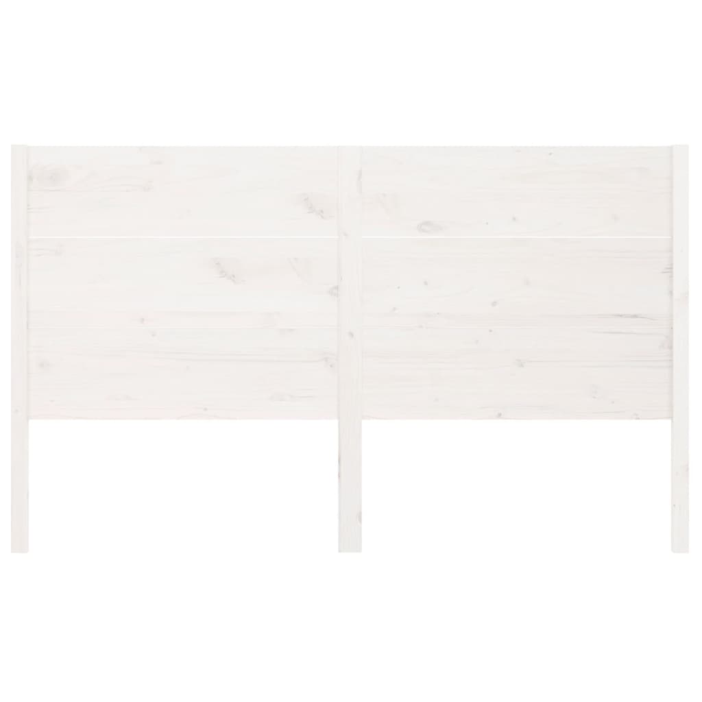 vidaXL Hoofdbord 206x4x100 cm massief grenenhout wit afbeelding