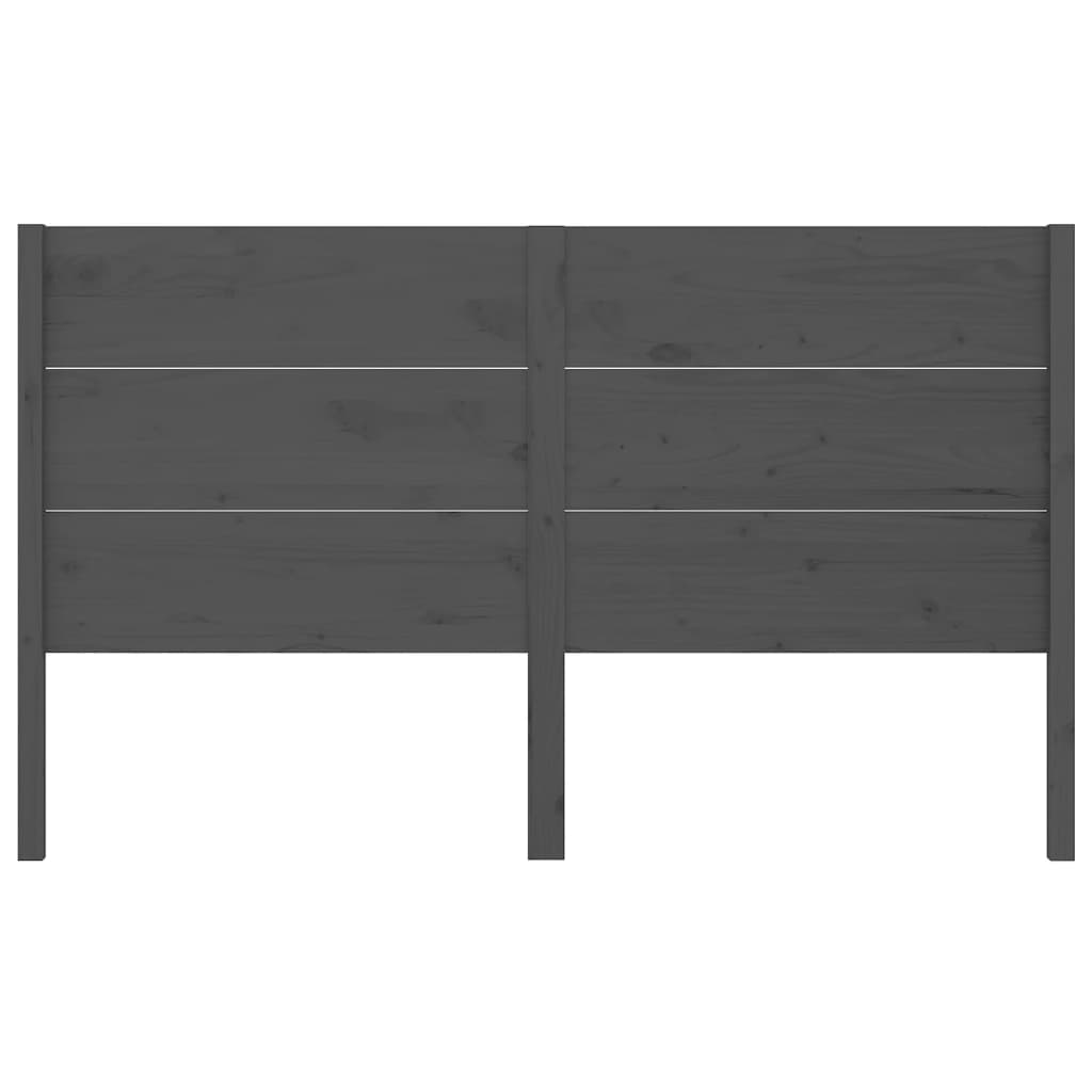 

vidaXL Hoofdbord 206x4x100 cm massief grenenhout grijs