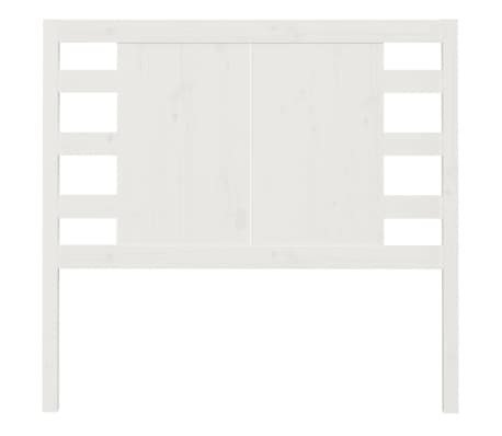 vidaXL Posteljno vzglavje belo 81x4x100 cm trdna borovina