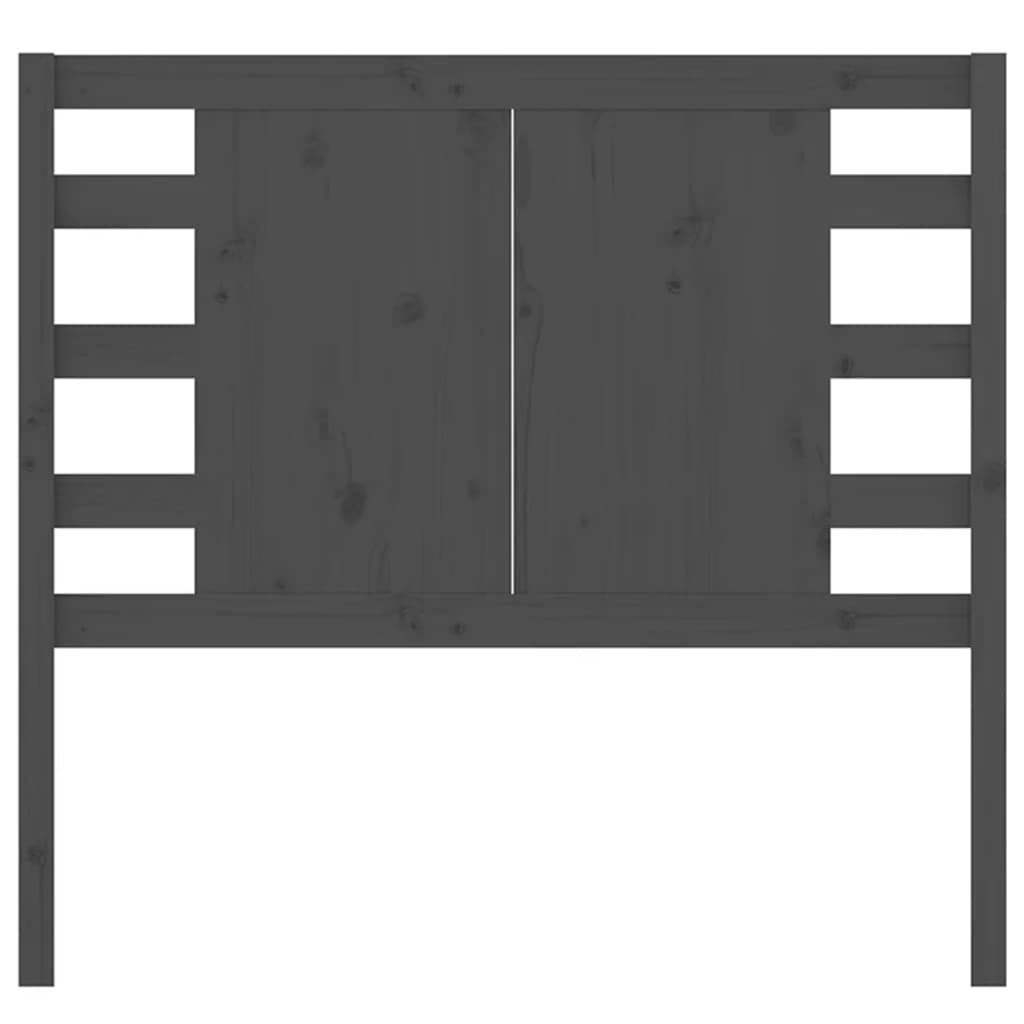 vidaXL Hoofdbord 81x4x100 cm massief grenenhout grijs afbeelding