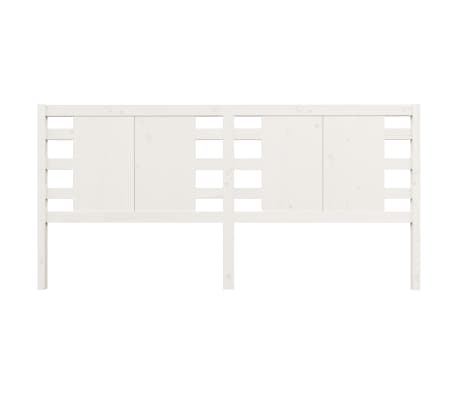 vidaXL Tăblie de pat, alb, 141x4x100 cm, lemn masiv de pin