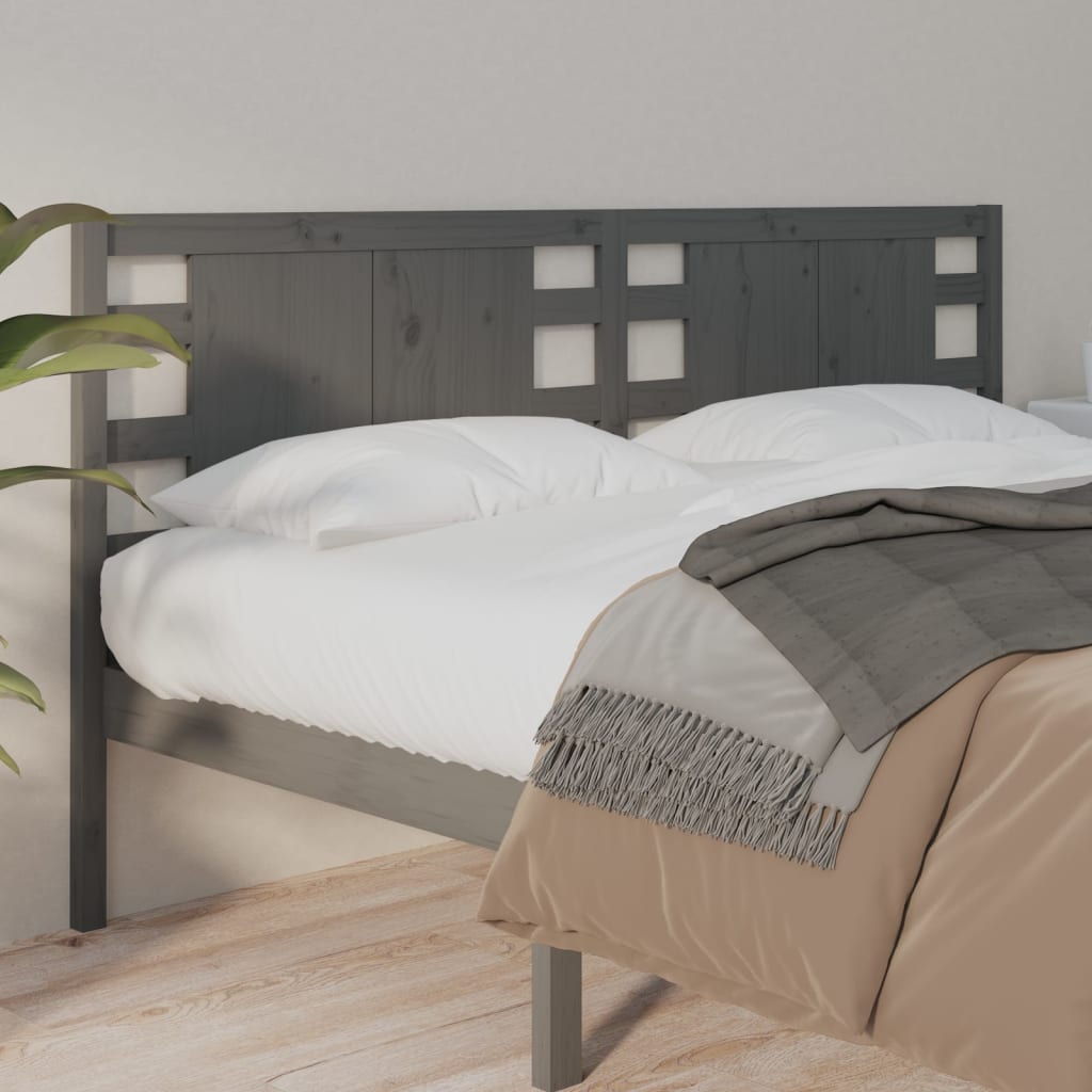 vidaXL Wezg�owie ��ka, szare, 146x4x100 cm, lite drewno sosnowe