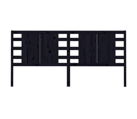 vidaXL Kopfteil Schwarz 186x4x100 cm Massivholz Kiefer