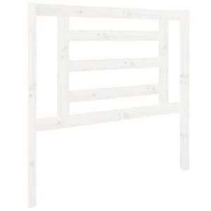 Čelo postele bílé 96 x 4 x 100 cm masivní borovice - obrázek 2