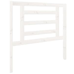 Čelo postele bílé 96 x 4 x 100 cm masivní borovice - obrázek 3