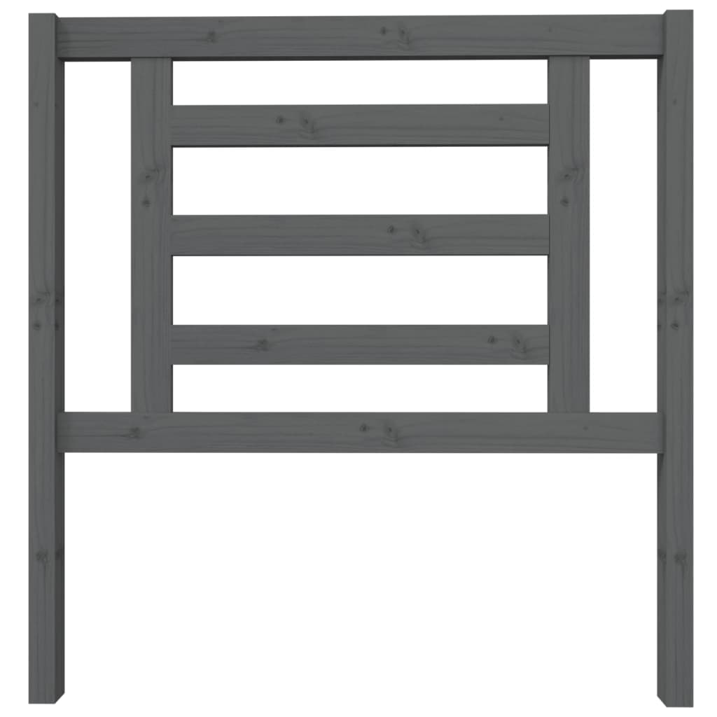 

vidaXL Hoofdbord 96x4x100 cm massief grenenhout grijs