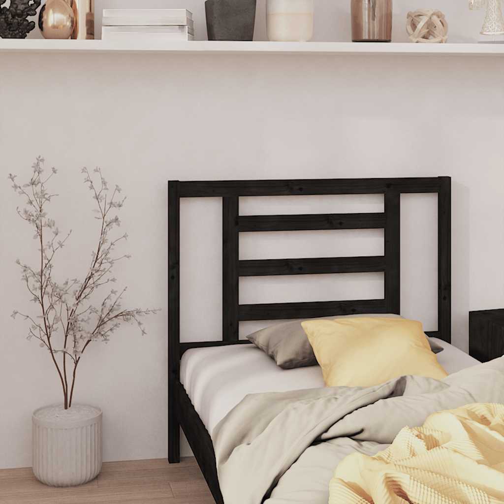 vidaXL Wezg�owie ��ka, czarne, 96x4x100 cm, lite drewno sosnowe
