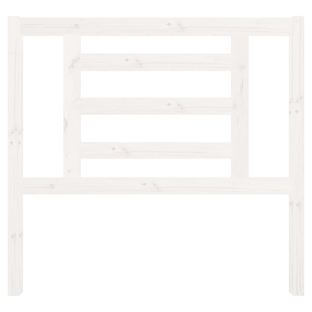 vidaXL Hoofdbord 106x4x100 cm massief grenenhout wit afbeelding