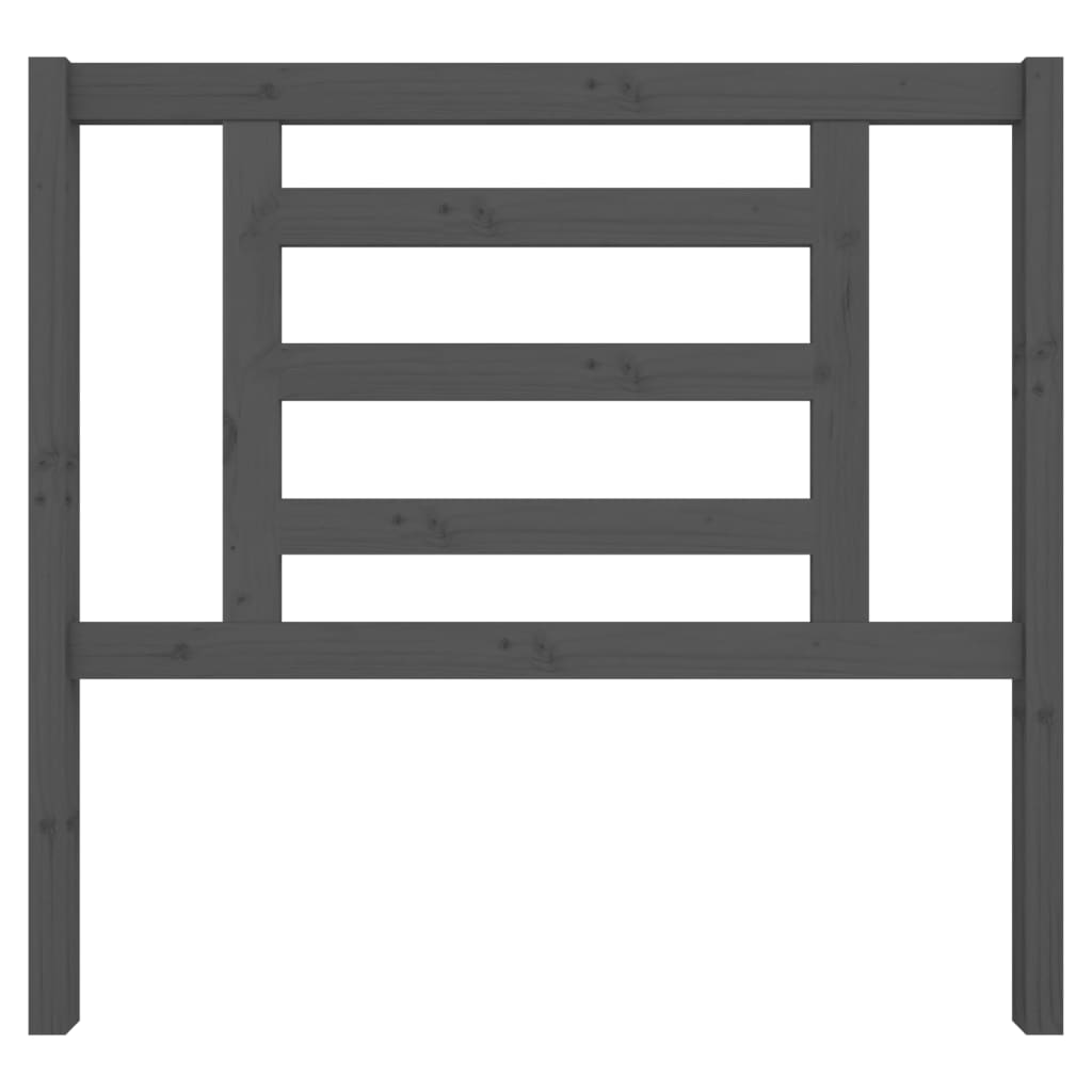 

vidaXL Hoofdbord 106x4x100 cm massief grenenhout grijs