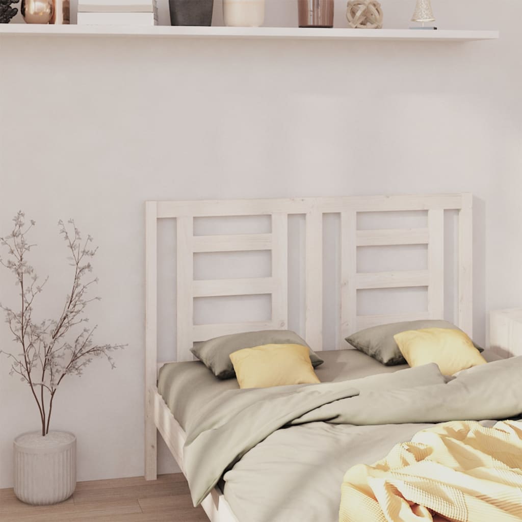 vidaXL Wezg�owie ��ka, bia�e, 126x4x100 cm, lite drewno sosnowe