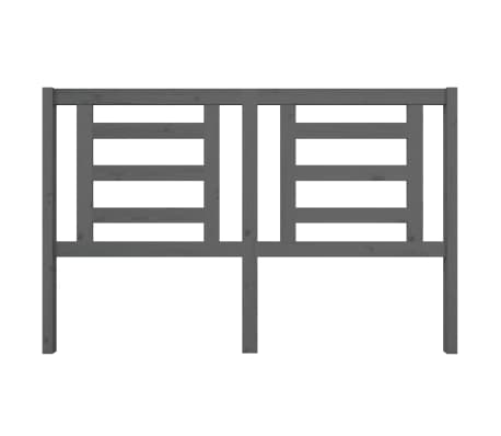 vidaXL Bed Headboard Grey 156x4x100 cm Solid Pine Wood