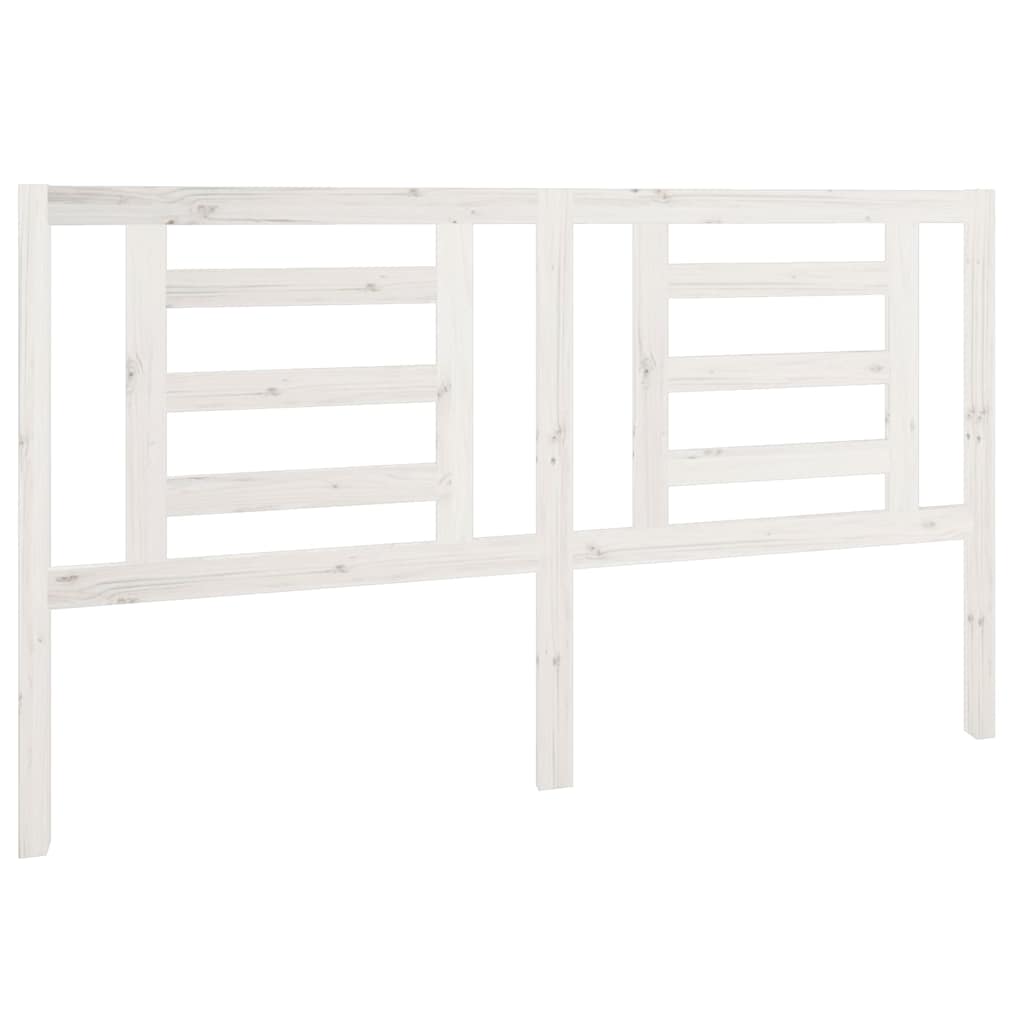 vidaXL Hoofdbord 166x4x100 cm massief grenenhout wit, foto 3