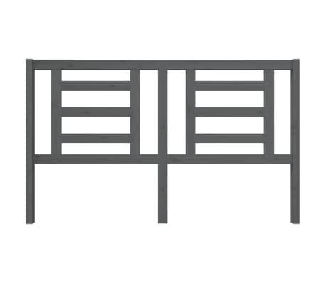 vidaXL Testiera per Letto Grigia 166x4x100cm in Legno Massello di Pino