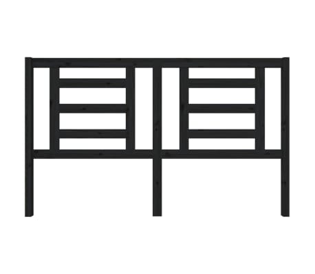 vidaXL T&ecirc;te de lit Noir 166x4x100 cm Bois de pin massif