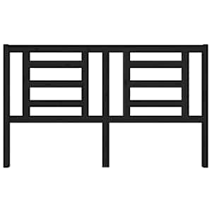 vidaXL T&ecirc;te de lit Noir 166x4x100 cm Bois de pin massif