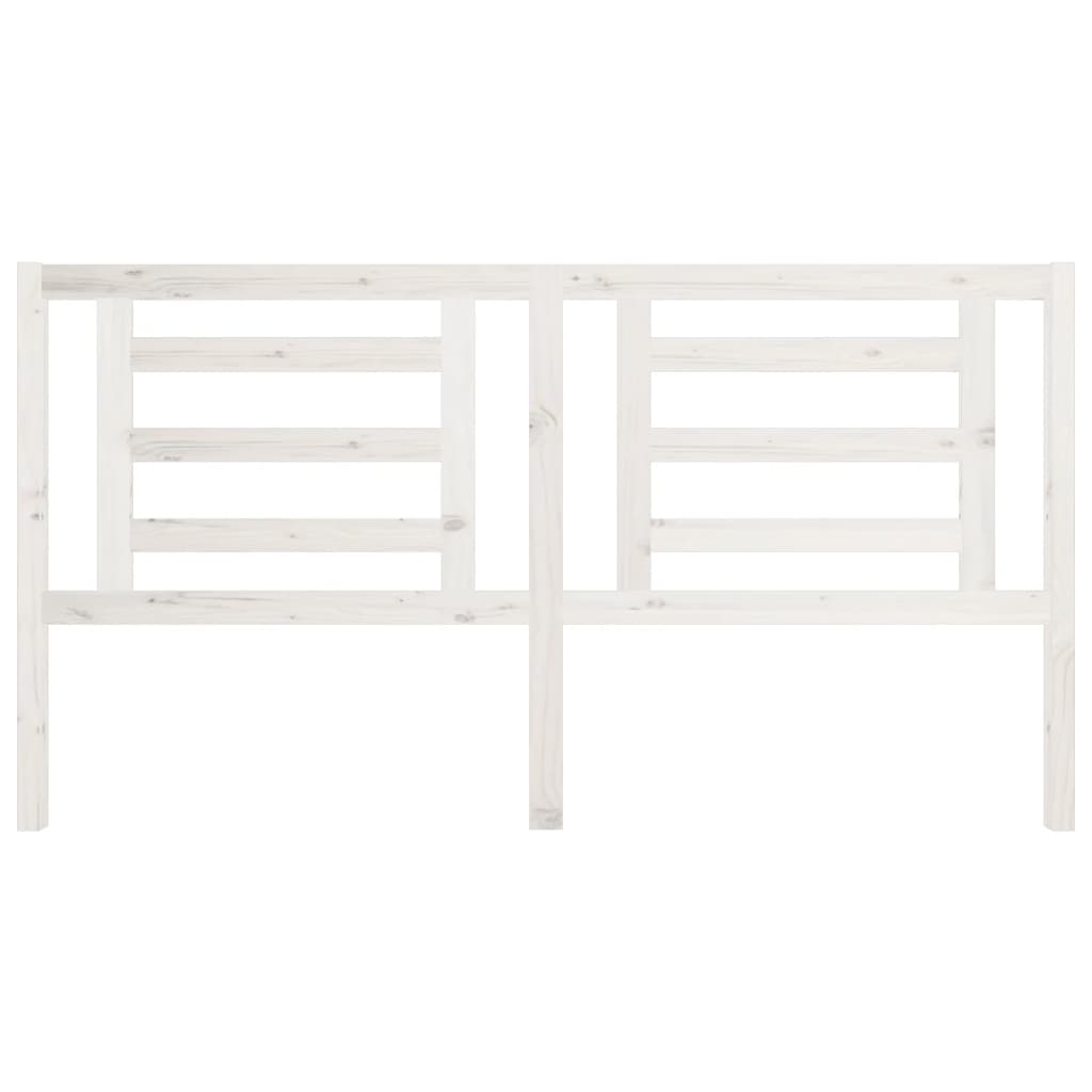 

vidaXL Hoofdbord 186x4x100 cm massief grenenhout wit