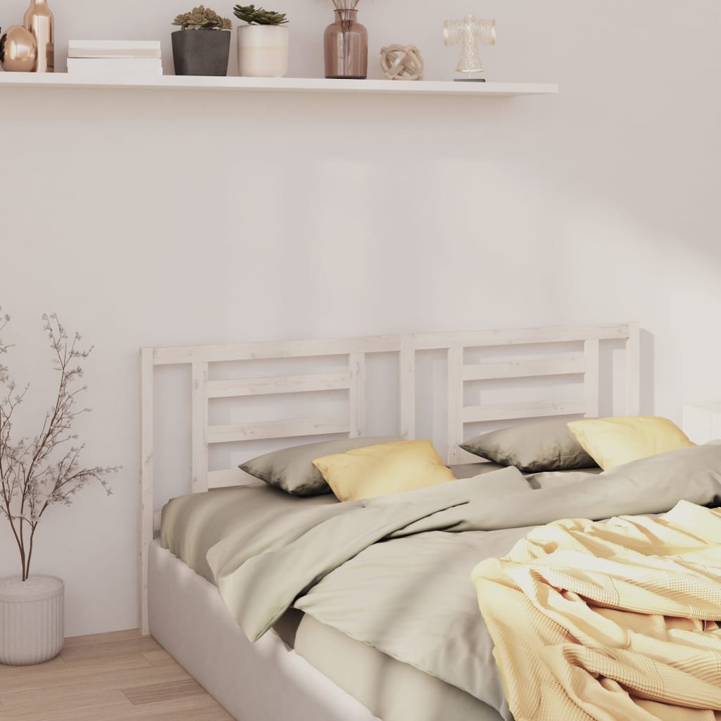 vidaXL Wezg�owie ��ka, bia�e, 186x4x100 cm, lite drewno sosnowe