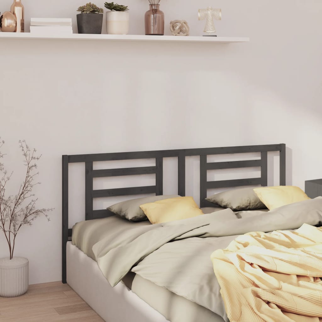 vidaXL Wezgowie ka, szare, 186x4x100 cm, lite drewno sosnowe