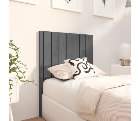 vidaXL Tăblie de pat, gri, 80,5x4x100 cm, lemn masiv de pin
