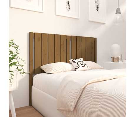 vidaXL Hoofdbord 125,5x4x100 cm massief grenenhout honingbruin