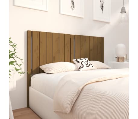 vidaXL Sengegavl honningbrun 145,5x4x100 cm heltre furu