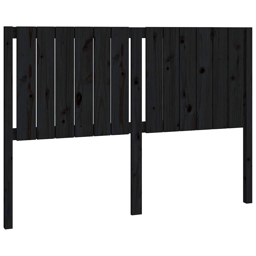 vidaXL Hoofdbord 145,5x4x100 cm massief grenenhout zwart, foto 3