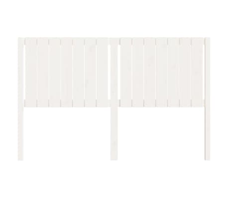 vidaXL Tăblie de pat, alb, 155,5x4x100 cm, lemn masiv de pin