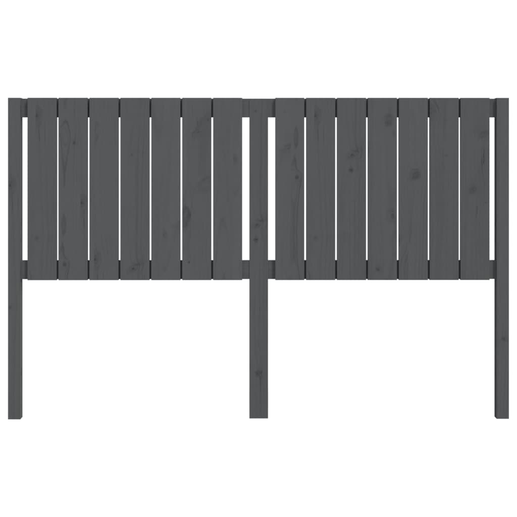 vidaXL Hoofdbord 155,5x4x100 cm massief grenenhout grijs afbeelding