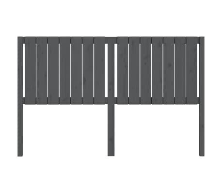 vidaXL Tăblie de pat, gri, 155,5x4x100 cm, lemn masiv de pin