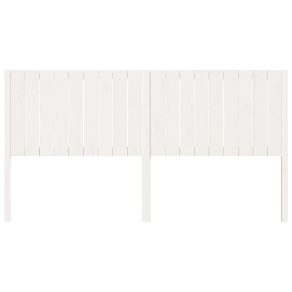 vidaXL Hoofdbord 185,5x4x100 cm massief grenenhout wit afbeelding