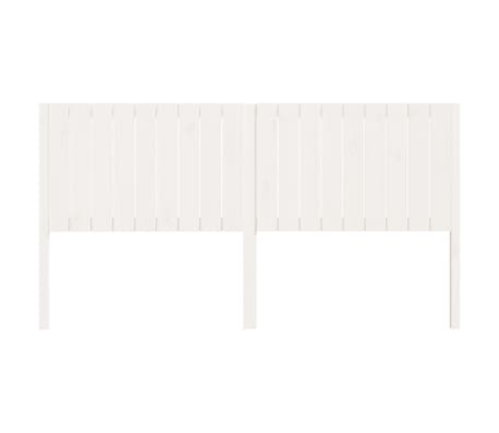 vidaXL Sengegavl hvit 185,5x4x100 cm heltre furu