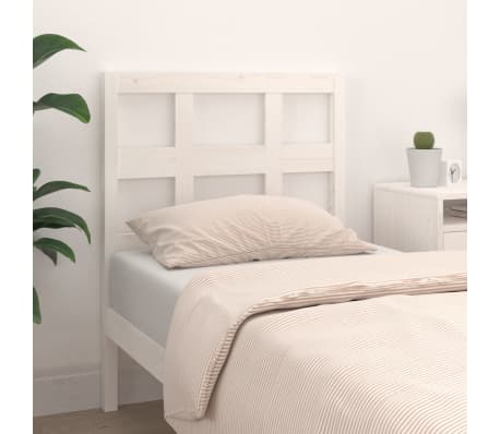 vidaXL Kopfteil Wei&szlig; 80,5x4x100 cm Massivholz Kiefer