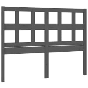 Čelo postele šedé 155,5 x 4 x 100 cm masivní borovice - obrázek 2