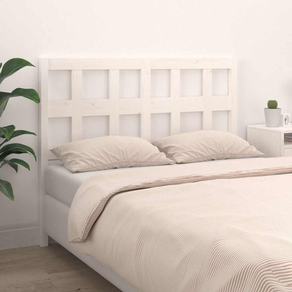 vidaXL Wezg�owie ��ka, bia�e, 165,5x4x100 cm, lite drewno sosnowe