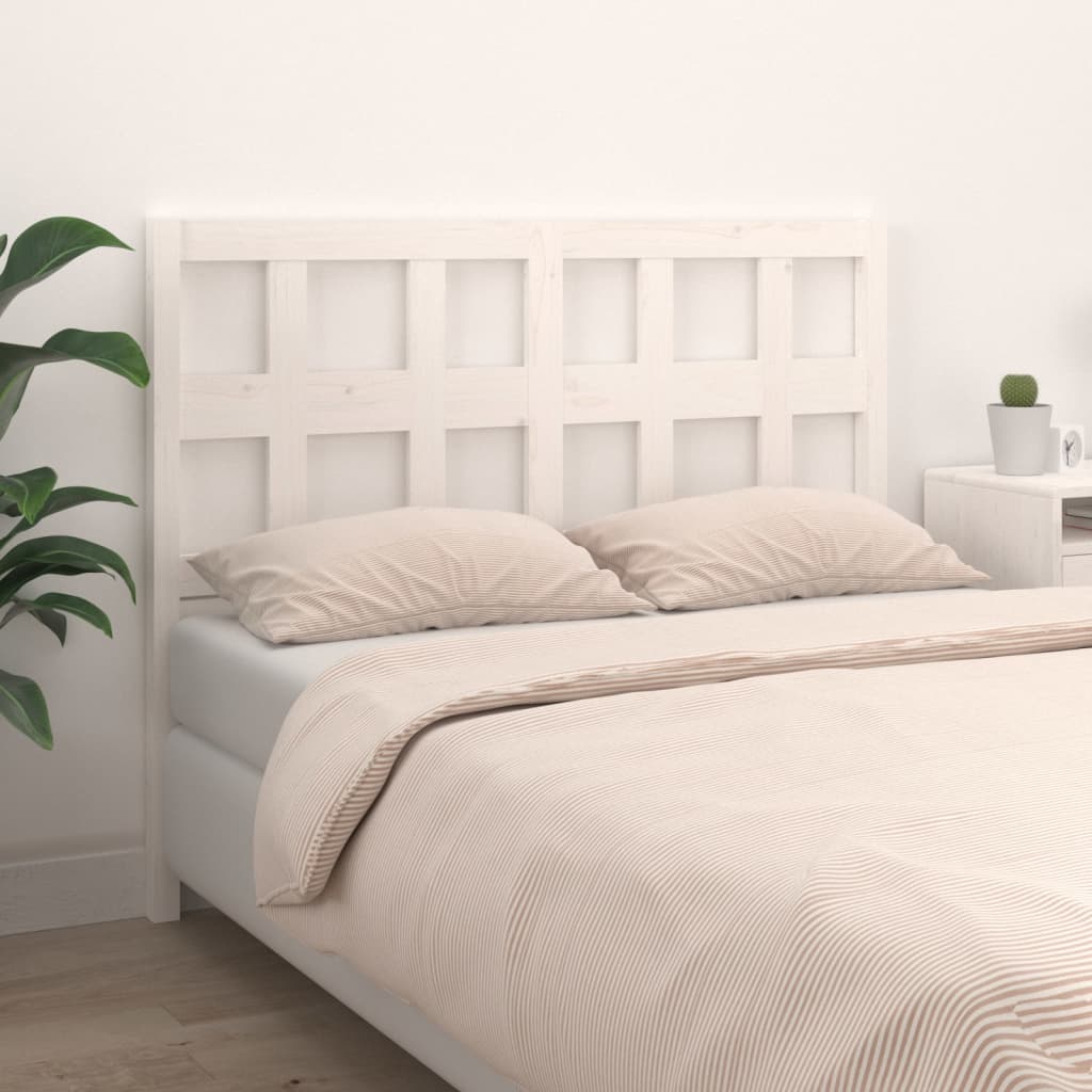 vidaXL Wezg�owie ��ka, bia�e, 205,5x4x100 cm, lite drewno sosnowe
