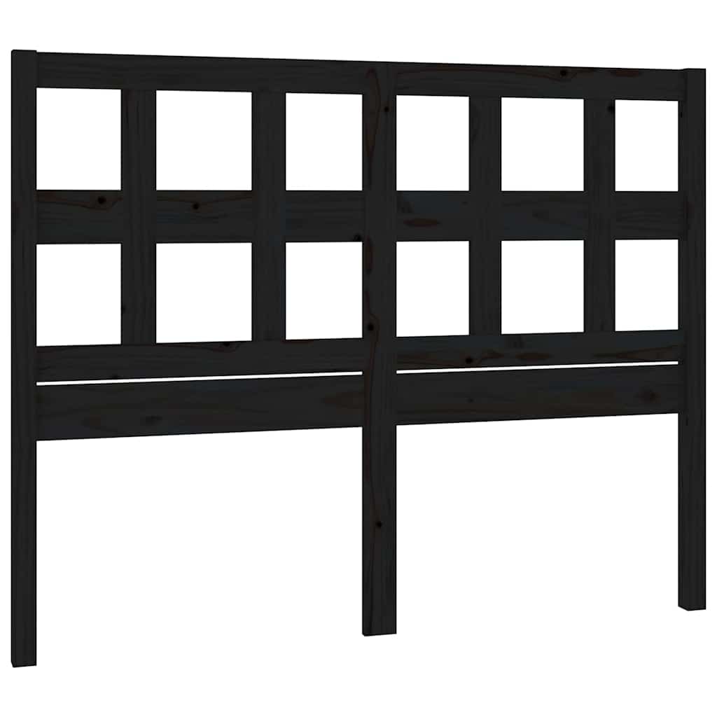 vidaXL Čelo postele černé 205,5 x 4 x 100 cm masivní borovice