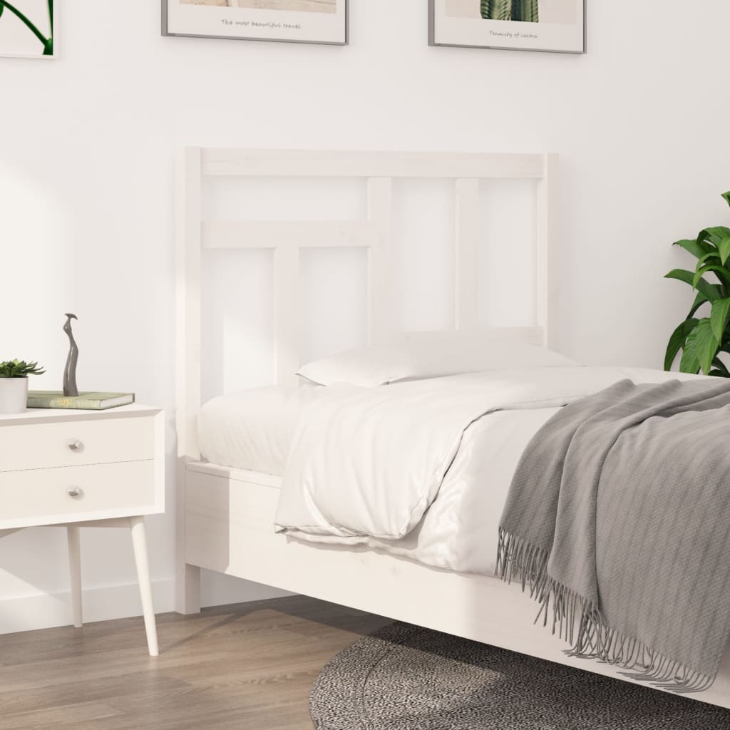 vida XL Bett-Kopfteil Weiß 105,5x 4x 100 cm Massivholz Kiefer