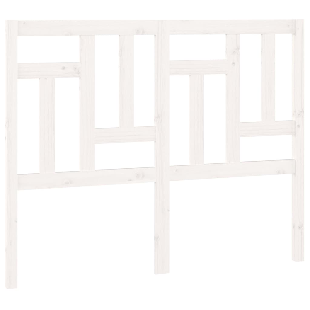 E-shop vidaXL Čelo postele biele 145,5x4x100 cm masívna borovica