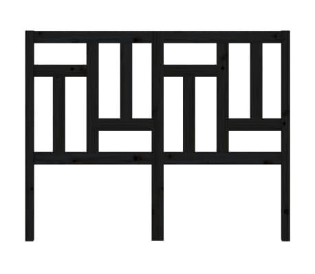 vidaXL sengegavl 205,5x4x100 cm massivt fyrretr&aelig; sort