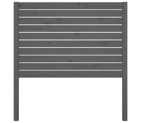 vidaXL Tăblie de pat, gri, 81x4x100 cm, lemn masiv de pin