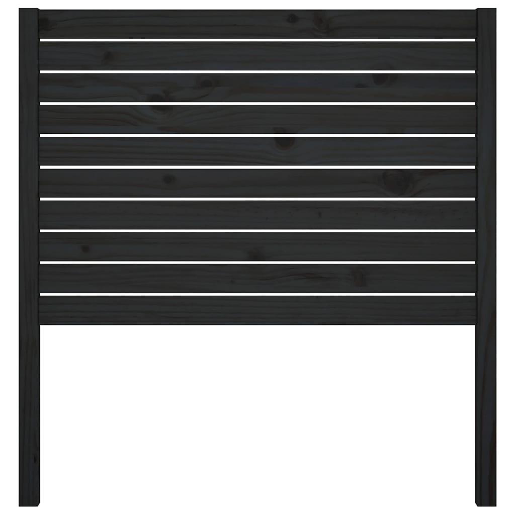 vidaXL Hoofdbord 81x4x100 cm massief grenenhout zwart afbeelding