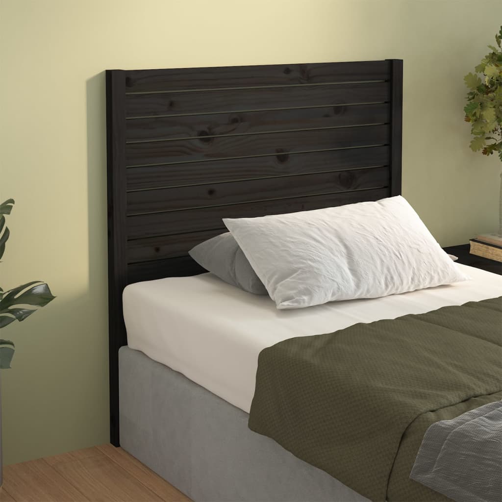 vidaXL Wezg�owie ��ka, czarne, 96x4x100 cm, lite drewno sosnowe