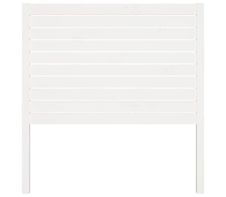 vidaXL Tăblie de pat, alb, 106x4x100 cm, lemn masiv de pin