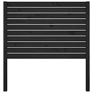 vidaXL Wezgłowie ł&oacute;żka, czarne, 106x4x100 cm, lite drewno sosnowe