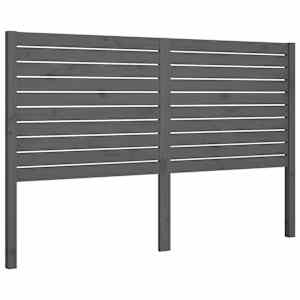 Čelo postele šedé 126 x 4 x 100 cm masivní borovice - obrázek 2