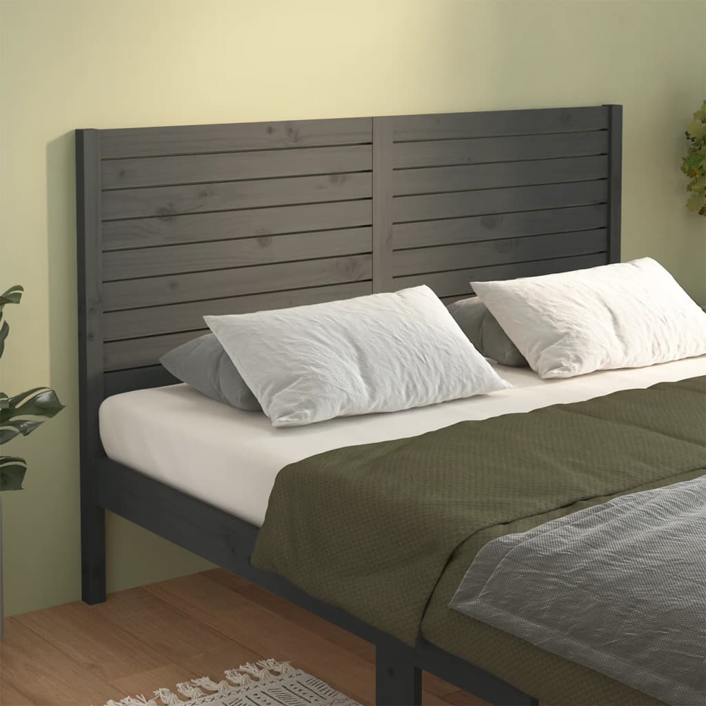 vidaXL Wezg�owie ��ka, szare, 126x4x100 cm, lite drewno sosnowe