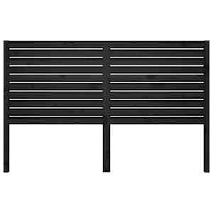 Čelo postele černé 126 x 4 x 100 cm masivní borovice - obrázek 3